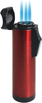 Visol Hades Butane Torch Triple Flame Refillable Gas Lighter, Built in Holder, and Adjustable Flame Lighter Shipped Without Butane