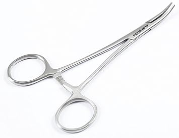 Stainless steel Mosquito Forceps Artery Forceps Curved Surgical Instrument Stainless Steel 4"" 5"" 6"" 8"" (Pack of 1 Pc) (4 Inch)