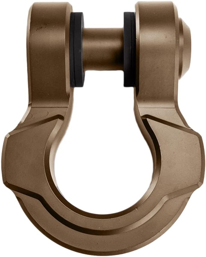 CVF Offroad 1" D-Ring Billet Shackle with Theft Proof Lock (Stealth Black)