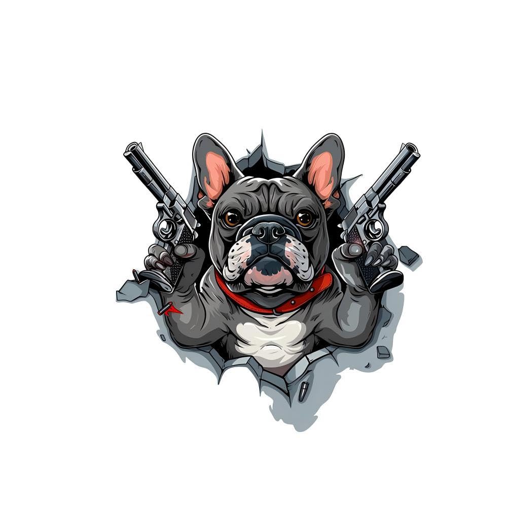 2 calcomanías de perro impermeables y autoadhesivas para parachoques
