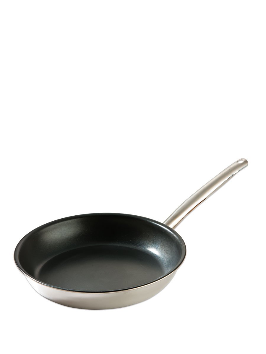 Spring Vulcano Classic Bratpfanne 20 cm, Edelstahl, Antihaft-beschichtete Pfanne, Induktionsgeeignet, 5-Lagen-Mehrschichtmaterial, Bratpfanne Induktion, ofenfeste Edelstahlpfanne