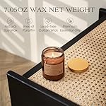 M&SENSE Santal Scented Christmas Candle Gift, Aromatherapy Candle Set for Women, Soy Wax Candles Home Scented, Long Lasting Amber Jar Candles Gift for Christmas, Thanksgiving, Holiday - Image 3