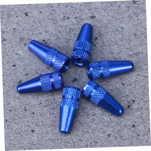 6 Tapas de Válvula para Bicicleta de Aleación de Aluminio Azul para Neumáticos de Bicicleta de Ruta y Montaña, Cubiertas Anti-Óxido, Rosca Suave, Fácil Instalación y Sellado miniatura 6