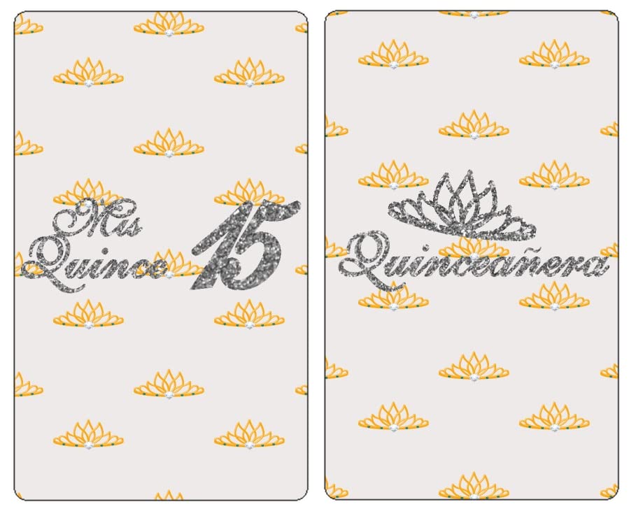 Miniatura 2 de Mis Quince - Envoltura de barra de caramelo en miniatura, mini calcomanías de barra de chocolate de quinceañera para fiestas de cumpleaños de 15,