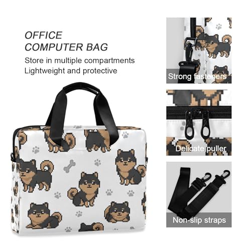 Funda para portátil con diseño de cachorro Pomerania, 13-15.6 pulg miniatura 5