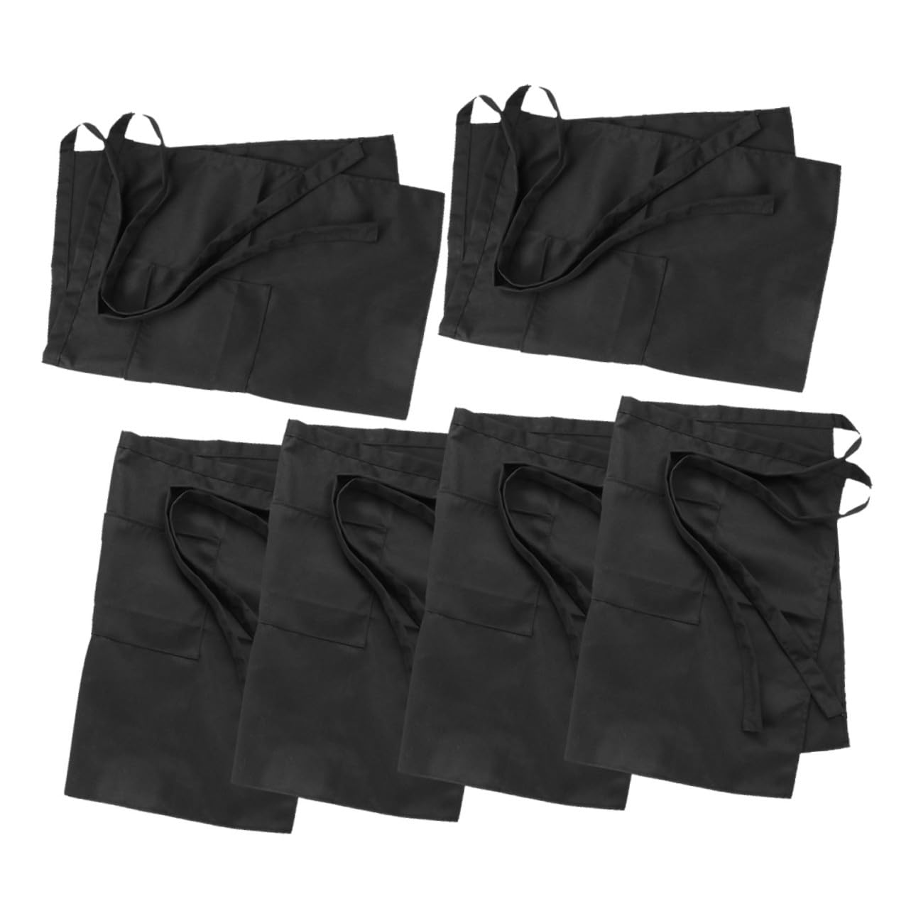 6 Piezas Delantal de Cocina Unisex Delantal Corto con Resistente al Calor para Hornear y Barbacoa para Bar Restaurante Bistro
