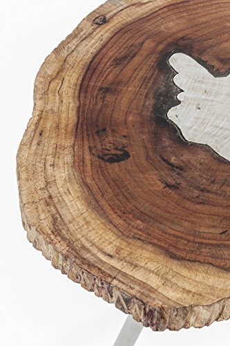 Kare design - Tavolino Tronco di Albero e Acciaio