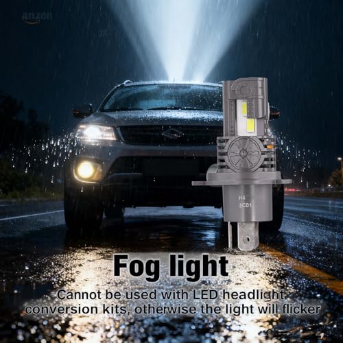Image of Termitor H4 Hi /Low Beam Bulbs, 6500K White, 1:1 OEM Halogen Fit, Pack of 2