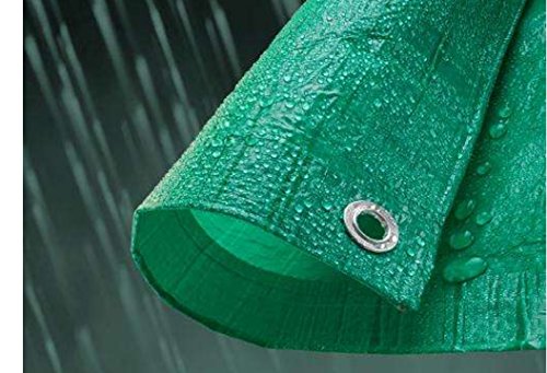 Waterproof forest green waterproof tarpaulin cover up (3m x 3m green(90gsm)) ideal for camping,indoor cover when painting/outdoor dry and clean logs/bikes
