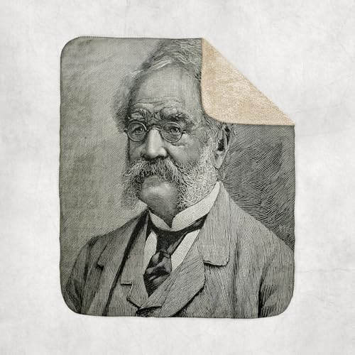 3dRose Werner von Siemens, German Engineer, 19th c. Engraving - HI13 PRI0343 - Prisma Sherpa Lined Blanket