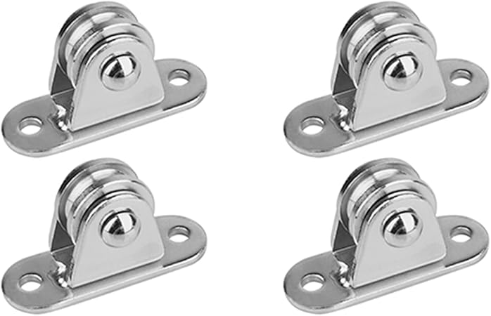 2 Umlenkrollen Metall Mit Kugellager - Seilrolle Flaschenzug Duplex-Lager