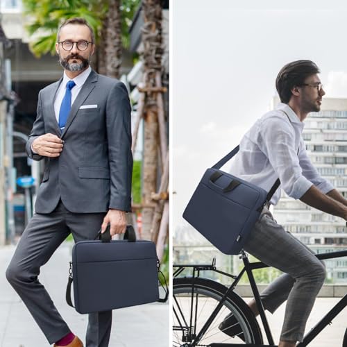 Tecool Laptop Bag 17 17.3 Inch, Waterproof Laptop Case Sleeve Messenger Bag Briefcase With Shoulder Strap For 17 17.3 Inch Lenovo Hp Dell Acer Asus Notebook Computer Carrying Case, Dark Blue - 7