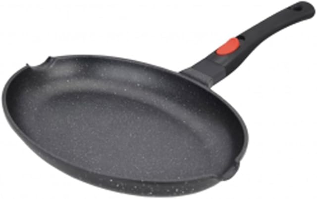 Kamberg 0008009 Fish Pan 35 cm with Removable Handle Cast Aluminium Stone Coating Suitable for All Heat Sources Including Induction PFOA