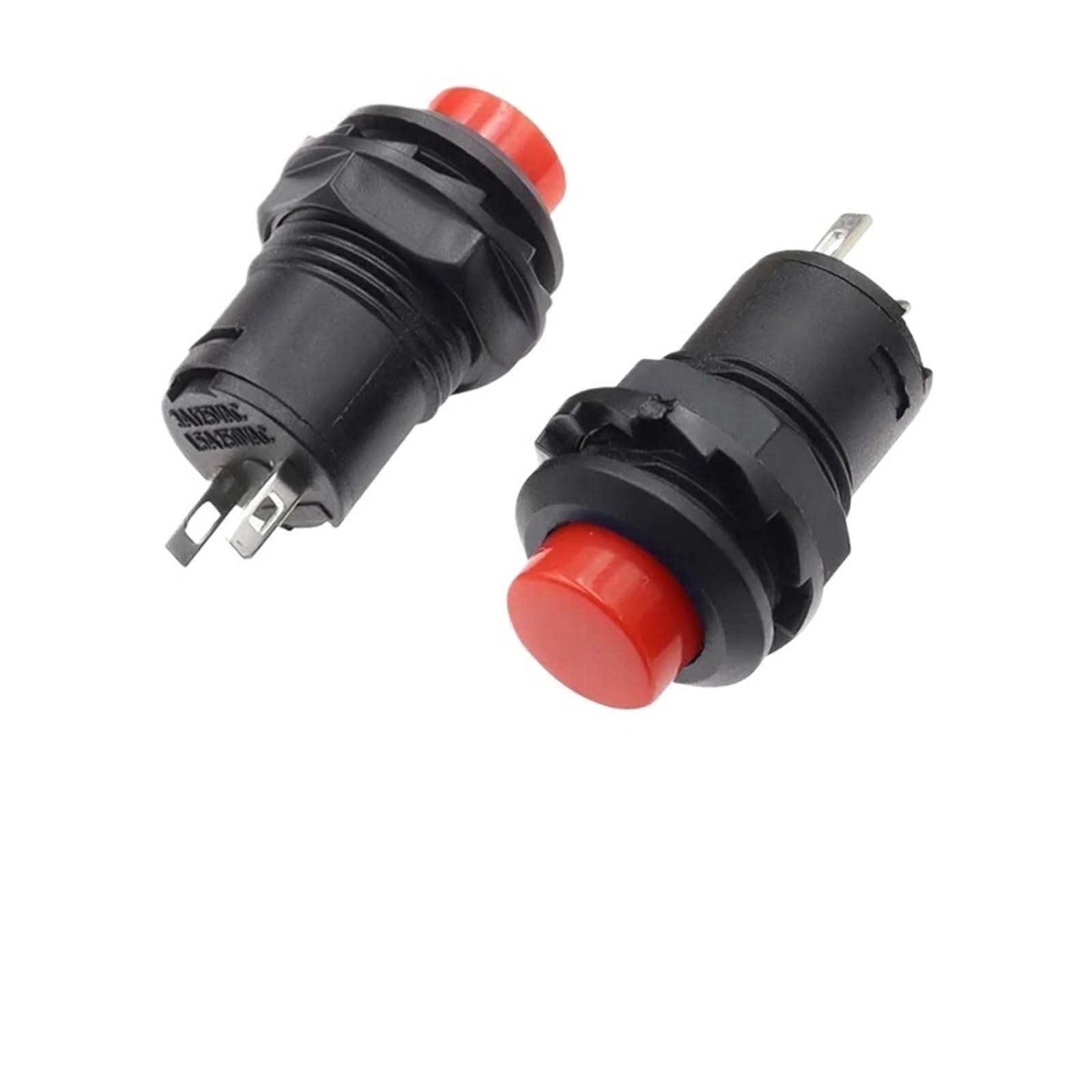 AARTERZZA Emergency Stop Switch DS-228 3A /125VAC 1.5A/250VAC On/Off Latching Momentary Push Button Switches DS-428 Self Locking Push Button Switch(Momentary Red,20PCS)