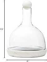 Vista 7 de Santa Barbara Design Studio Table Sugar Marble and Glass Wine Carafe, 42-Ounce, White