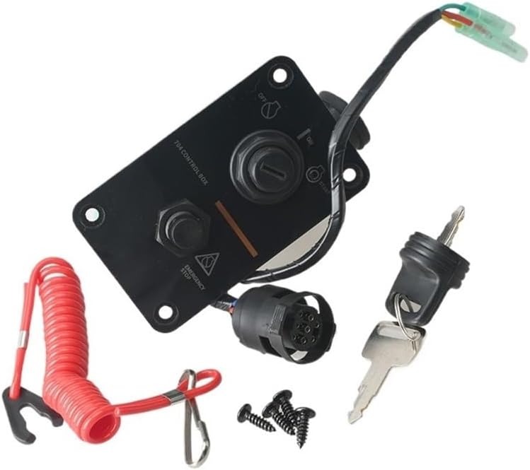 Outboard Engine Key Switch Panel Fit Suitable for Outboard Motors 704 Control Box Mounting Screws Assembly 704-82570-08