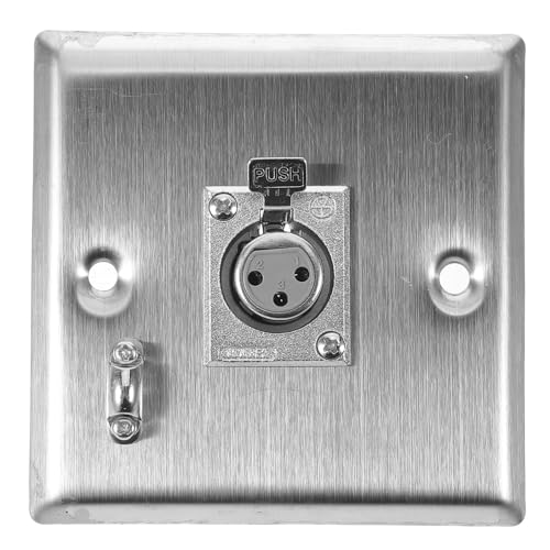 Conector XLR hembra para empotrar en panel de altavoces casa