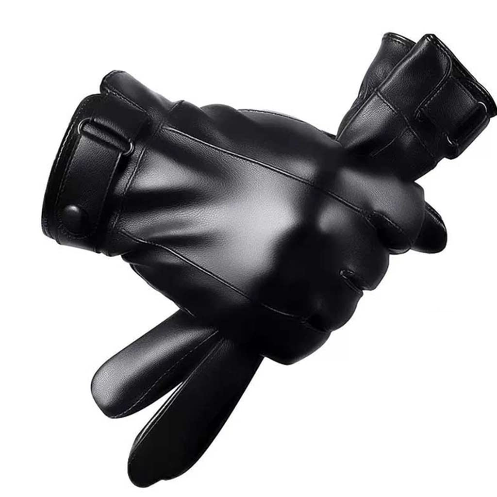 Guantes de Hombre, Guantes de Invierno, Guantes de Felpa cálidos, Pantalla táctil, Resistentes al Viento, para Conducir, otoño e Invierno, de