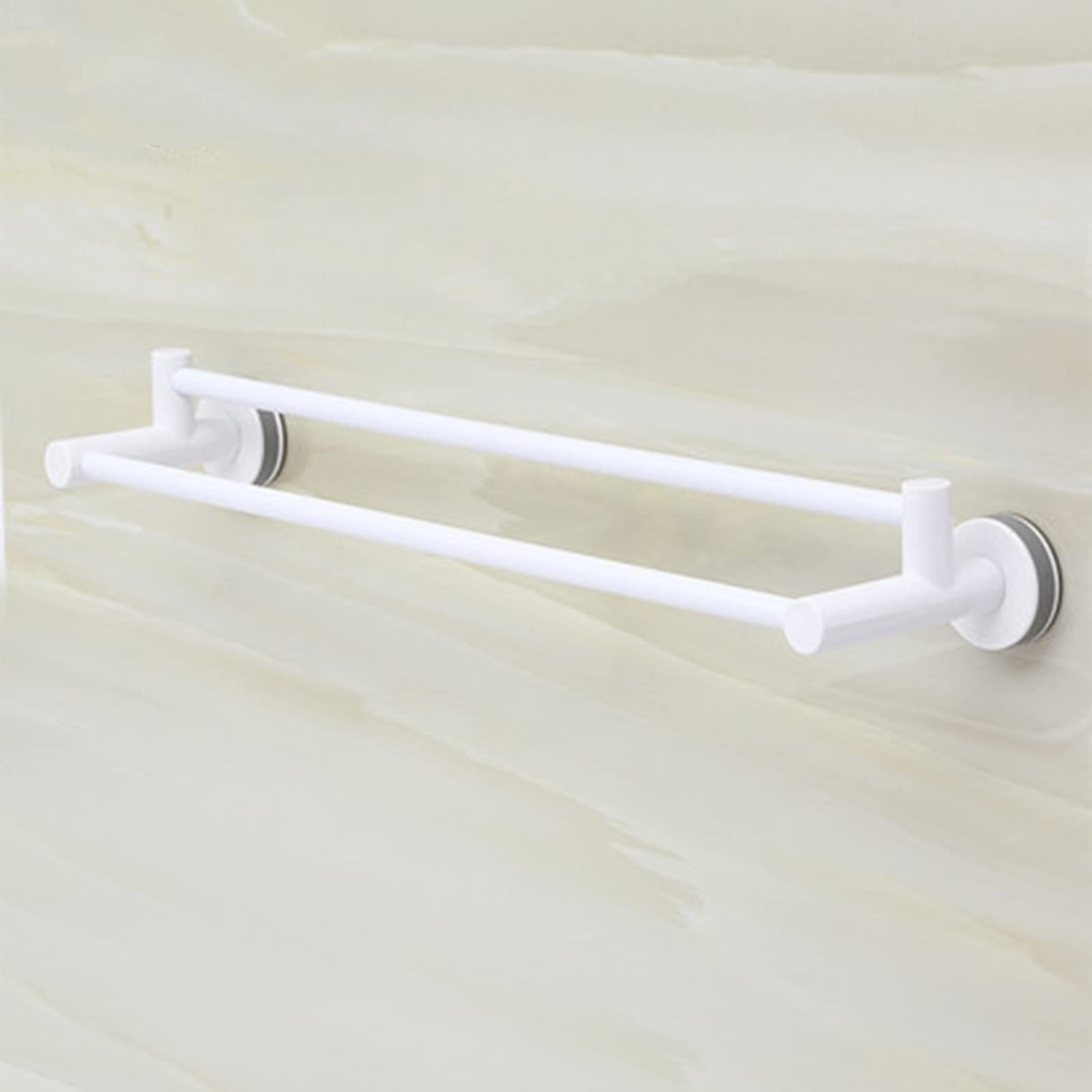 Porte-serviettes double amovible pour organiser les toilettes sans percer
