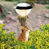 ☔ 【Hochwertiges Material】☔- Solarleuchten für außen Diese Katzenstatue ist handgefertigt mit einer UV-beständigen Beschichtung. Sie besteht aus strapazierfähigem Harz. Das Harz ist nicht leicht korrodierbar und alterungsbeständig. Es verfügt über eine Schutzbeschichtung, die wasserdicht und sonnenbeständig ist. Harz ist auch ein gesundes und umweltfreundliches Material, das keine giftigen Substanzen für die Umwelt produziert.