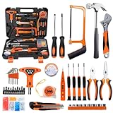 Caja de Herramientas 82 en 1,Juego de herramientas manuales de taller,Kit de Herramientas Portables Universales para el...