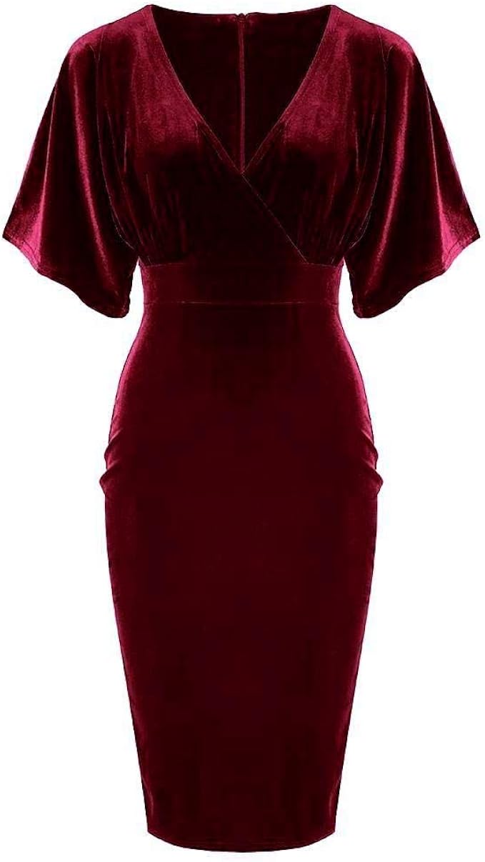 red velvet dress amazon