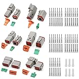 【Wasserdichtes Design】Auto Wasserdichter Elektrischer Steckverbinder 14-20AWG（2.50-0.50mm²), flammhemmendes Gehäuse, abgedichteter Gummiring, einfach zu installieren, wasser- und staubdicht, sicher im Gebrauch.