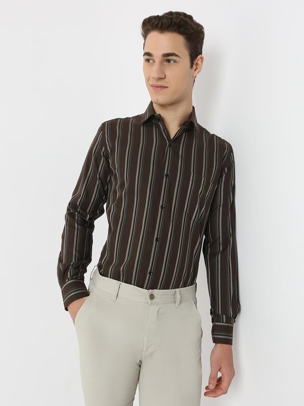 Image of Men's Striped Cotton Formal Shirt
