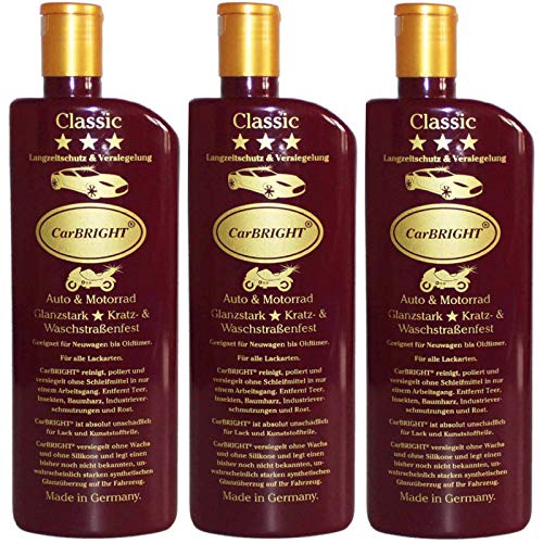 MacBrite 3 x 500ml Classic Car Bright CarBright Autopolitur Langzeitschutz