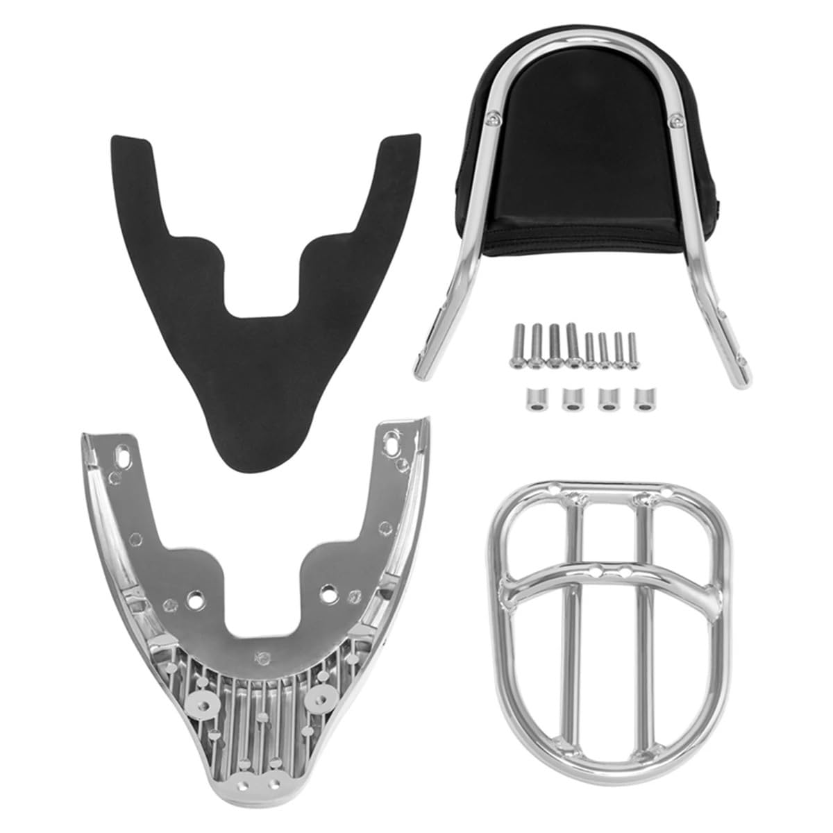 drążek Sissy z bagażnikiem Pasuje do Harley v-rod VRSCA VRSCB VRSCD 2002-2006 VRSCSE 2005 oparcie bagażnik Sissy Bar płyta bazowa(Chrome)