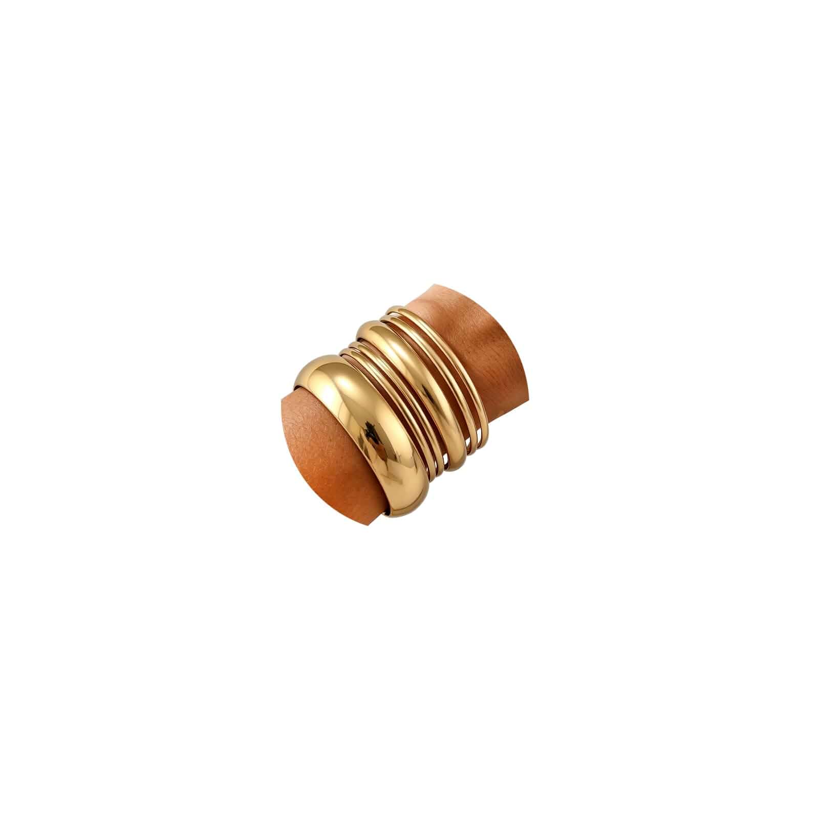 FOURPG Gold Bangle Bracelets for Women Chunky Gold Plated Stack Jewelry | Summer Trendy Dainty Statement Cuff Big Bangle