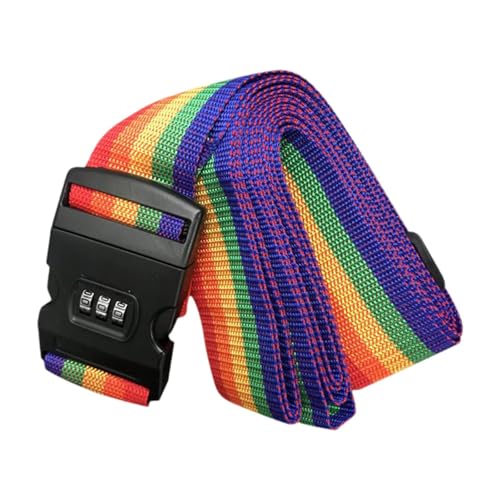 Correa de Equipaje con Candado, Ajustable hasta 34 Pulgadas, Hebilla de Liberación Rápida, Nylon Resistente, para Maletas y Mochilas