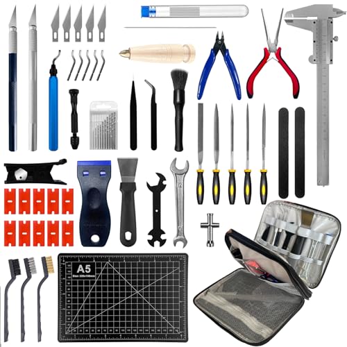 Kit d'outils pour imprimante 3D avec Aiguilles de Nettoyage, 70PCS Accessoires pour Imprimante 3D avec Kit Outils d'enlèvement, Couteau de réparation, Accessoires d'imprimante 3D