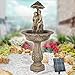 Produktbild SOLAR Garten BRUNNEN SOLAR TEICHPUMPE SPRINGBRUNNEN GARTENBRUNNEN SOLAR WASSERSPIEL DIE LIEBENDEN ZIERBRUNNEN VOGELBAD Set SOLAR PUMPE mit LiIon-Akku & LED-Licht TEICHPUMPE (7-TD01103)