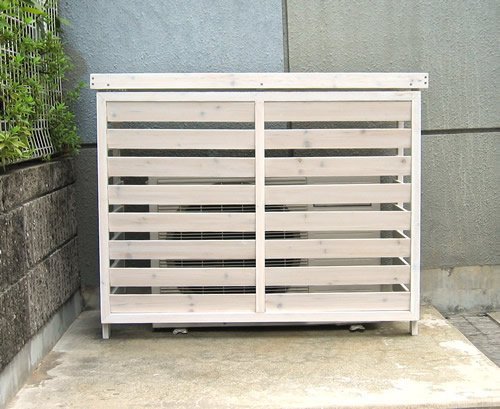 Amazon.co.jp: ガーデンガーデン ボーダーエアコン室外機カバー