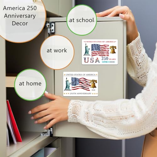 Imán decorativo Estados Unidos 250 años 3.5x5 pulg miniatura 7