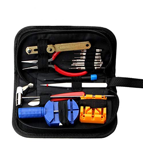 YGLONG Outil Montre Watchmaker Watch Repair Tool Tool Kit Montre Link Link Remover Case Ouvre-boîtier Spring Bar Outils de réparation Set Kit Reparation Montre (Color : 16 Pieces) Cover