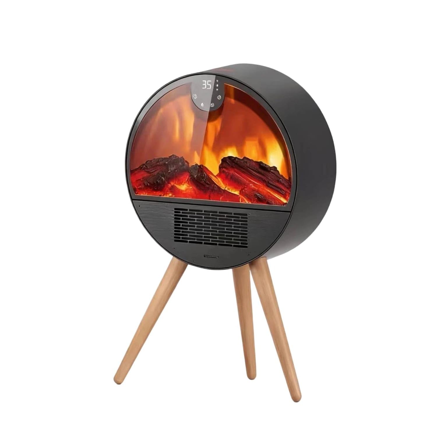 Modern Heater with Flame Display Decorative Electric Fireplace Cozy Fireplace Heater Compact for Living Room, Bedroom, Reading Corner, Smart Remote Control|Refrigeration Tubing Tools|Home & G-picture-11