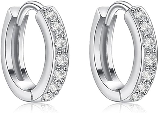 Créoles Boucles D'Oreilles Pour Femme Fille En Argent Fin 925 Avec