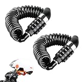 2 Stück Helmschloss Motorrad,Helmschloss,Motorrad Schloss,Motorradhelm Schloss,4-Stellig Zahlenschloss Fahrrad,Klein Fahrradschloss Zahlenschloss,Passend,Für Skischloss,Motorrad,Fahrrad,Autotür,Garage