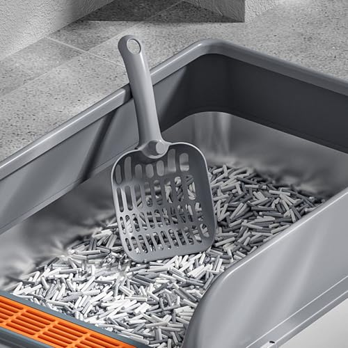 Caixa de Areia para Gatos de Aço Inoxidável, Bandeja de Areia para Gatinhos de Metal Com Lado Alto p