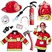 Produktbild Born Toys (8-teiliges waschechtes Feuerwehrmann-Kostüm und Feuerwehrmann-Zubehör mit echtem Wasserschießen-Feuerlöscher Ideal für Halloween