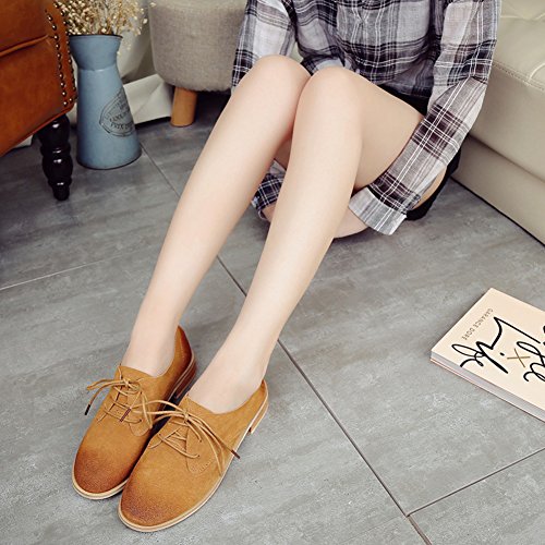 Espadrilles vache chaussures en daim de couleur frotter rétro 23.3cm