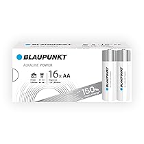 BLAUPUNKT AA batterie alcaline, confezione da 16, per gli orologi a parete e telecomandi TV, LR6BPO, 16CB