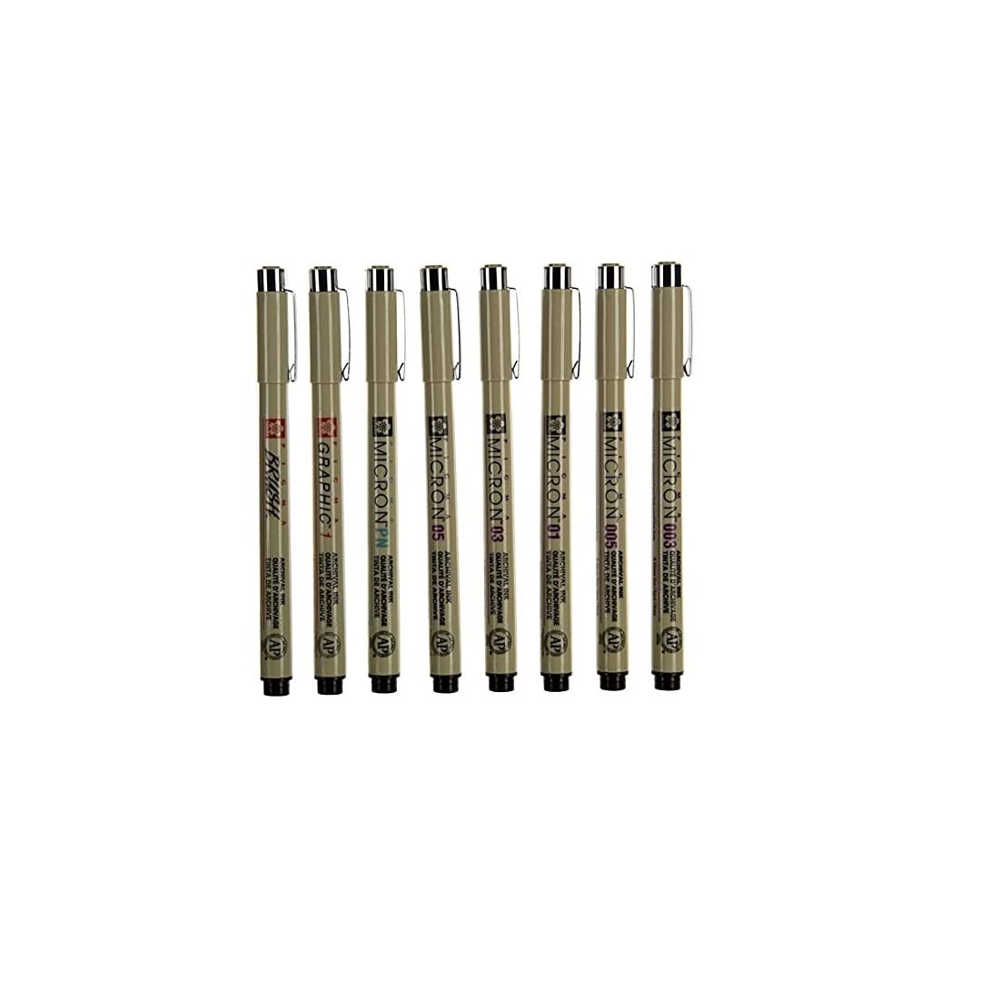 Sakura Pigma Microns Sepia (Brown) Ink Fineliner Pen (Pack of 8 ...