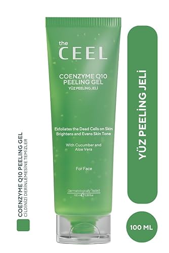 The Ceel Coenzyme Q10 Peeling Gel with Beluga Caviar and Aloe Vera – Exfoliating & Brightening Face Gel for Smooth Skin, Radiance & Makeup Prep – 100ml