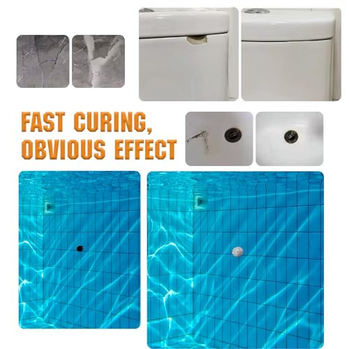 Epoxidharz Knete - 450g Epoxid Pool Reparaturset Unterwasser oder Darübe für Reparieren Lecks, Rissen, Füllen, Modellieren - Epoxy Knete Metallkleber Knetmasse für Metall, Keramik, Fliesen (Grau)