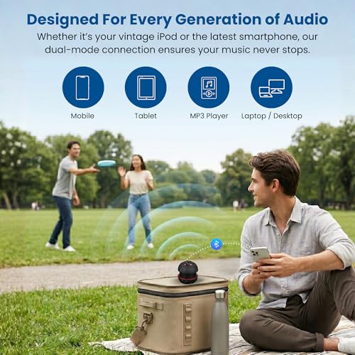 Image of AYL Mini Speaker System, Portable Plug-in Speaker with 3.5mm Aux Input & 3.5 mm Jack, External Audio for Laptop, MP3, iPhone - Small Wireless Bluetooth Speaker with Built-in Mic (Black) (Pack of 2)