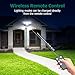 omibee 4500LM Solar Lights Outdoor, 4 Adjustable Heads Motion Sensor Lights, 3 Mode, 6500K, IP65 Waterproof Solar Security Wall Lights, Remote Control Flood Lights, Graden, Outside, Backyard, 2 Pack