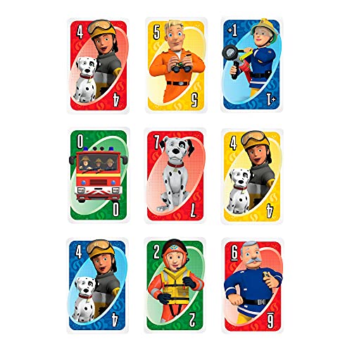 Mattel Games HFC80 - UNO Junior Feuerwehrmann Sam Kartenspiel mit 56 Karten, für 2-4 Spieler, Spielzeug ab 3 Jahren – Bild 6